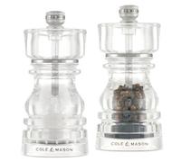 Cole & Mason London Acrylic Salt And Pepper Mill Gift Set 130mm - Clear