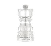 Cole & Mason London Acrylic Salt and Pepper Mill Set, 130mm, Precision+ Carbon/Ceramic Mechanisms, Salt and Pepper Grinders with Adjustable Grind, Gift Set