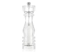 Cole & Mason London Acrylic Salt Mill, 22cm Salt Grinder with Adjustable Grind, Non Corroding Ceramic Mechanism, Seasoning Mill, Lifetime Mechanism Guarantee