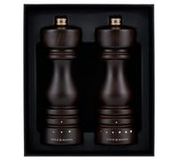 Cole & Mason London Chocolate Wood Salt & Pepper Mill Set 180mm Grind Select