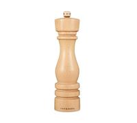 Cole & Mason London Natural Beech Pepper Mill, Precision+ Carbon Mechanism, Pepper Grinder with Adjustable Grind, Beech Wood, 220mm, Seasoning Mill, Lifetime Mechanism Guarantee