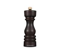 Cole & Mason London Pepper Grinder Chocolate Wood 18cm Adjustable Grind | Manual Pepper Mill With Durable Precision+ Mechanism Easy to Refill Kitchen Seasoning Lifetime Mechanism Guarantee