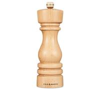 Cole & Mason London Chocolate Wood Salt and Pepper Mill Set, 180mm, Precision+ Carbon/Ceramic Mechanisms, Salt and Pepper Grinders with Adjustable Grind, Beech Wood, Gift Set