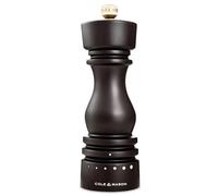 Cole & Mason London Pepper Mill, Grind Select Adjustable Coarseness, Chocolate Wood, 180mm, Refillable Manual Grinder