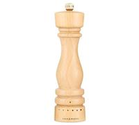 Cole & Mason London Pepper Mill - Refillable Spice Shakers with a Premium Wood Design - Adjustable for Fine to Coarse Seasonings - Uses Carbon Steel Mechanism - Beech Wood, 8"