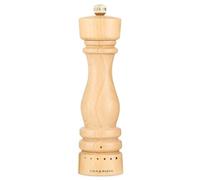 Cole & Mason London Pepper Mill - Refillable Spice Shakers with a Premium Wood Design - Adjustable for Fine to Coarse Seasonings - Uses Carbon Steel Mechanism - Beech Wood, 8"