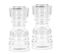 Cole & Mason London Salt and Pepper Shaker Set 13cm Luxury Seasoning Shaker | Set of 2 Shakers Made From Durable Acrylic, Ideal For Ground Salt and Ground Pepper, Cooking, Dining and Serveware, Gift Set