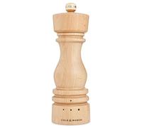 Cole & Mason London Salt Grinder with Grind Select Function 18cm Salt Mill | Manual Wood Mill Choose From 3 Coarseness Settings, Easy to Refill, Durable Ceramic Mechanism, For Cooking, Seasoning