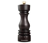 Cole & Mason London Salt Mill, Grind Select Adjustable Coarseness, Chocolate Wood, 180mm, Refillable Manual Grinder