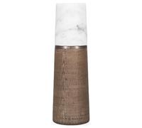 Cole & Mason Marlow Marble Pepper Mill, 18.5cm, Beech Wood/Marble, Adjustable Grind Precision+ Mechanism, 1x Pepper Grinder, H322223