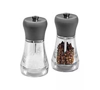 Cole & Mason Napoli Salt & Pepper Grinder Set, Durable Acrylic, Adjustable Grid, Comes Filled with Salt and Pepper, 12cm
