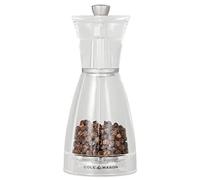 Cole & Mason Pina Clear Pepper Grinder Adjustable Coarseness Easy Refill | Pepper Mill Made From Durable Acrylic Comes Filled 12.5cm Seasoning Mill for Cooking and Serving Kitchen Organisation