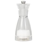 Cole & Mason Pina Clear Salt Mill, Adjustable Grind Precision+, Acrylic, 125 mm, Single, Includes 1 x Salt Grinder