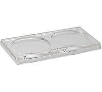 Cole & Mason Ramsgate Clear Salt and Pepper Mill Tray, Salt and Pepper Tray/Oil and Vinegar Bottles Tray, Acrylic, (H) 13 mm x (W) 95 mm x (D) 157 mm, Mills Not included