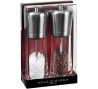 Cole & Mason Sandown Salt/Pepper Mill, Acrylic/Stainless Steel, Transparent/Silver, 28 x 28 x 18 cm