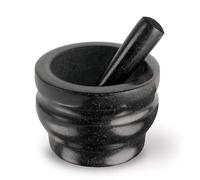 Cole & Mason Worcester Black Pestle & Mortar Set, Granite, Spice Grinder/Herb Grinder, 140mm, Small Pestle and Mortar Set, 2 Year Guarantee