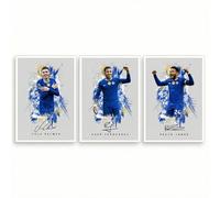 Cole Palmer Chelsea Signed Photo Poster A4/A3 Print Picture Display Framed Autograph Memorabilia for Football Fans Gift England (Palmer Enzo James (Grey A4 Unframed))