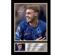 Cole Palmer Signed Autographed Photo Poster - England Football Memorabilia - Collectible Print with Signature - Premier League Rising Star Tribute, A3 Poster + Black Frame