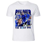 Cole Palmer 'The Cold One' England & Blues Football Player T-Shirt, Cold Palmer Tee in Adults & Kids Sizes Unisex Cotton Design (UK, Alpha, One Size, Regular, Regular, Age 7-8, White)