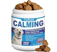ColEaze Calming Chews for Dogs Puppy Dog Calming Chews, Help Manage Stress and Promote Relaxation Sleep Aid Calm Dog from Noise, Thunder, Barking, Separation, Small Medium Large & All Breeds