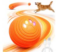 COLEESON Interactive Dog Ball, Smart Interactive Dog Toys for Boredom, 3 Modes Automatic Active Rolling Ball with Led Light, USB Rechargeable, Moving Dog Toy for Puppy Small Medium Dogs (A)