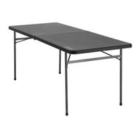 Coleman 6Ft Foldable Table Durable Plastic Fold In Half Design White