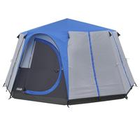 Coleman 8 Man 1 Room Octagon Dome Glamping Tent - Blue/White