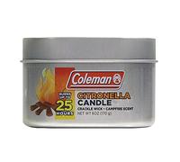 Coleman Campfire Scented Citronella Candle with Wooden Crackle Wick, Campfire Fragrance, 25-Hour Burn Time, Nostalgic Tin for Outdoor Ambiance