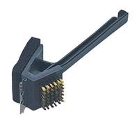 Coleman Campingaz 3 In 1 Bbq Cleaning Brush With Brass Bristles, Nylon Pad, And Metal Scraper