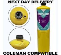 Coleman Compatible Propane Cylinder Blow Torch 400g Camping Gas Fuel Bottle Full