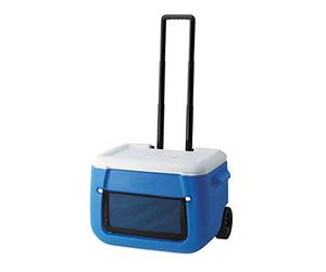 Coleman Cool Box 50 QT Poly-lite Wheeled Mesh, 47 Litres capacity, Large High Performance Cooler Box with wheels, Ice Box for Drinks