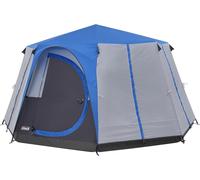 Coleman Cortes Octagon 8 Person Dome Glamping Yurt Camping Family Tent Blue