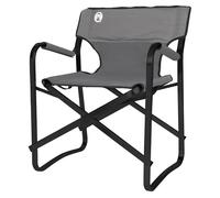 Coleman Deck Chair Grey Camping Garden Black Steel Frame Seat Caravan Beach BBQ