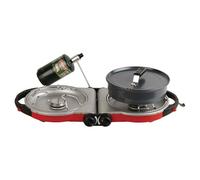 Coleman Fold 'N Go 2 Burner Propane Stove Adjustable Dual Burner with 20,000 BTU Power, InstaStart Ignition