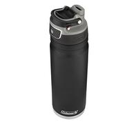 Coleman FreeFlow AutoSeal Stainless Steal Water Bottle, 24oz, Black