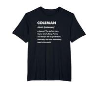 Coleman Name T-Shirt, Men's Big and Tall, Black, 4X Tall