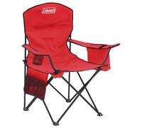 Coleman Portable Camping Chair with 4-Can Cooler, Fully Cushioned Seat and Back with Side Pocket and Cup Holder, Carry Bag Included, Collapsible Chair for Camping, Tailgates, Beach, and Sports