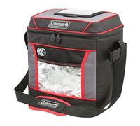 Coleman Soft Cooler Bag | Keeps Ice Up to 24 Hours | 30-Can Cooler with Adjustable Shoulder Straps | Great for Picnics, BBQs, Camping, Tailgating & Outdoor Activities,Red