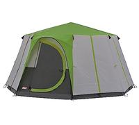 (380 x 360cm, Green) Coleman 8 Man Cortes Octagon Tent - 380 x 360cm