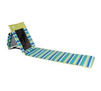 Coleman Utopia Breeze Reclining Beach Mat with Built-In Cooler, Foldable Beach Mat with Mesh Back and Shoulder Straps for Beach, Pool, Picnic or Backyard Relaxation