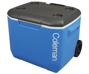 Coleman Wheeled Cooler Tri Colour 57 Litre Performance Camping Outdoors Fishing