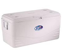 Coleman Xtreme Marine 100 QT Wheeled White Cooler Cool Ice Box with on Wheels