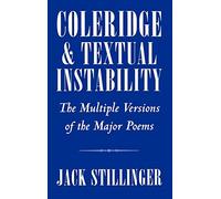 Coleridge and Textual Instability: The Multiple Version - HardBack NEW Jack Stil