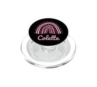 Colette Name Personalized Funny Women Pink Rainbow Colette PopSockets PopGrip for MagSafe