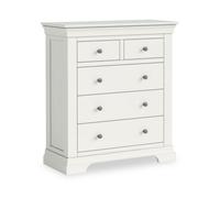 Colette White 2 Over 3 Chest Of Drawers Fully Assembled - By Roseland Furniture