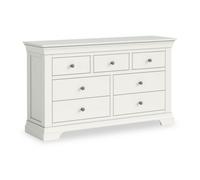Colette White 3 Over 4 Chest Of Drawers Fully Assembled - By Roseland Furniture
