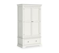 Colette White Double Wardrobe With Drawer - By Roseland Furniture