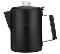 COLETTI Black Bozeman Percolator Coffee Pot - Stovetop Coffee Makers, Camping's Sleekest Stainless Steel Percolator - NO Aluminium or Plastic (9 Cup)