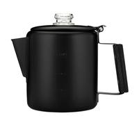 COLETTI Black Bozeman Percolator Coffee Pot - Stovetop Coffee Makers, Camping's Sleekest Stainless Steel Percolator - NO Aluminium or Plastic (6 Cup)