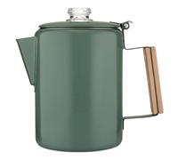 COLETTI Bozeman Camping Coffee Pot - Camping Coffee Makers, Coffee Percolator - America's Sleekest Percolator - NO Aluminum or Plastic [Camp Green, 9 cup]